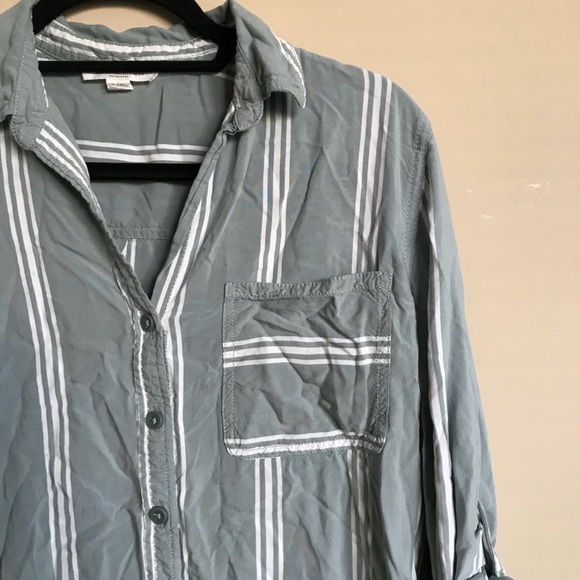 beachlunchlounge Tops - beachlunchlounge | Mint Striped Button Down Size S